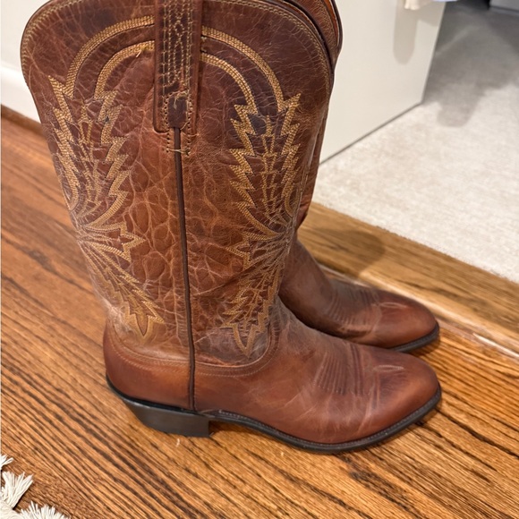 Men’s Lucchese Brown Leather Boots - Sz 10 - Picture 2 of 11